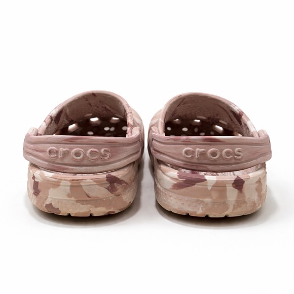 Girls Crocs Marble Pink White Clogs Size C8 Toddler Slip On Shoes - Picture 4 of 6